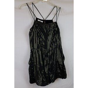 Mango Women's Sleeveless Halter Strap Romper/ Jumpsuit Black/ Gold Sz Small NWOT